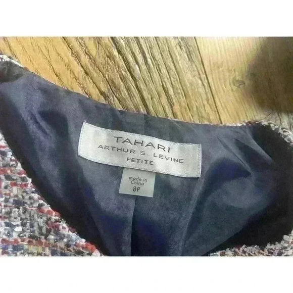 Tahari arthur levine tweed colorful blazer - Picture 3 of 3